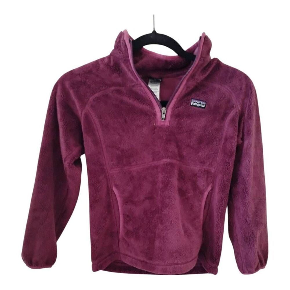 Girls Patagonia Magenta‎ Fleece Cozy Warm Pullover Size Small